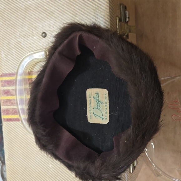 Vintage Fur Pillbox Hat Brown - Picture 4 of 6